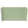Cabeceira Cama Casal Queen Size Livia 160cm Orgânica Curva Bouclê Verde - Montanari's Decor - 4