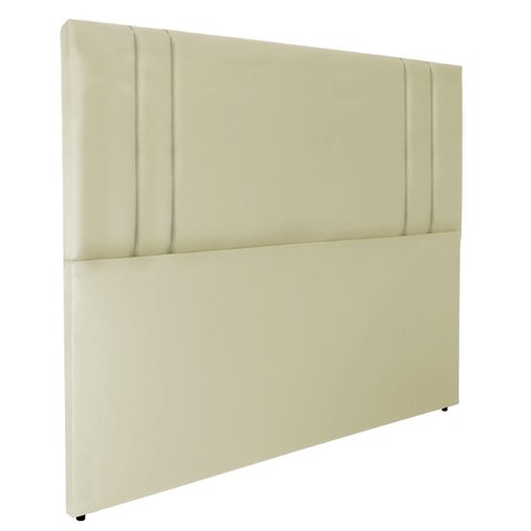 Cabeceira Modular Almofadada para Cama Luxo Clean Corino Rbl:casal Tradicional/bege