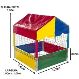Piscina de Bolinhas Quadrada 1,00m Premium - 2