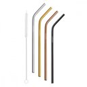 Ver imagem 1 de Jogo de Canudos Coloridos em Aço Inox com Escova 5 Peças