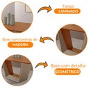 Ver imagem 3 de Mesa para Sala de Jantar Rubi 220cm Moderna Mobília Champanhe com Off White-cinamomo Imbuia
