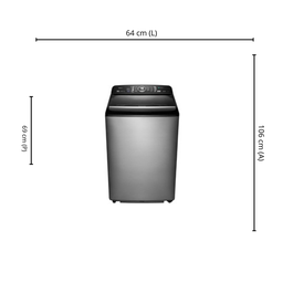 Máquina de Lavar Roupas Panasonic 16Kg Painel Digital Tecnologia Econavi NA-F160P5X Cinza - 6