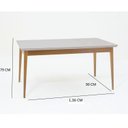 Ver imagem 3 de Mesa de Jantar 136x80cm Tampo em Vidro/MDF Onix 