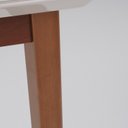 Ver imagem 5 de Mesa de Jantar 136x80cm Tampo em Vidro/MDF Onix Branco/Mel/Off White