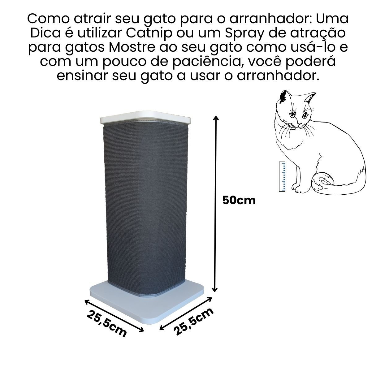 Arranhador Gato Canto Sofá Modelo Carpet - Branco - 2