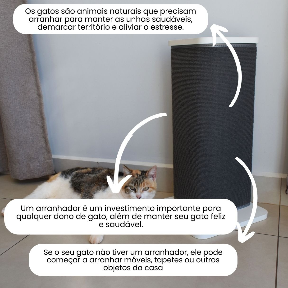 Arranhador Gato Canto Sofá Modelo Carpet - Branco - 3