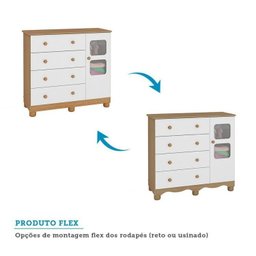 Quarto de Bebê com Guarda Roupa 3 Portas com Janela Berço Americano e Cômoda Uli - 11 Quarto de Bebê com Guarda Roupa 3 Portas com Janela Berço Americano e Cômoda Uli - 11