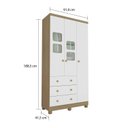 Ver imagem 7 de Quarto de Bebê com Guarda Roupa 3 Portas com Janela Berço Americano e Cômoda Uli 