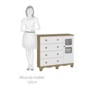 Ver imagem 5 de Quarto de Bebê com Guarda Roupa 3 Portas com Janela Berço Americano e Cômoda Uli 