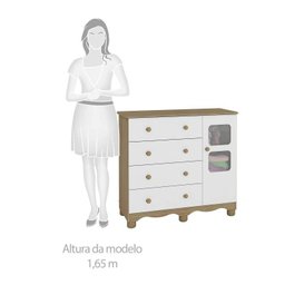 Quarto de Bebê com Guarda Roupa 3 Portas com Janela Berço Americano e Cômoda Uli - 5 Quarto de Bebê com Guarda Roupa 3 Portas com Janela Berço Americano e Cômoda Uli - 5