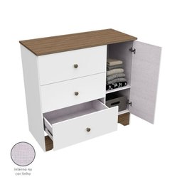 Quarto de Bebê com Guarda Roupa 3 Portas e Cômoda 3 Gavetas Pirueta - 6