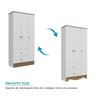 Quarto de Bebê com Guarda Roupa 3 Portas e Cômoda 3 Gavetas Pirueta - 9