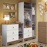 Quarto de Bebê com Guarda Roupa 3 Portas e Cômoda 3 Gavetas Pirueta - 2