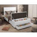 Ver imagem 3 de Puff Baú Sapateira Solteiro 96x50x48cm Móveis Digital