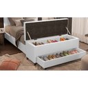 Ver imagem 1 de Puff Baú Sapateira Solteiro 96x50x48cm Móveis Digital