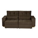 Ver imagem 5 de Sofá Baú Retrátil e Reclinável 4 Lugares 220cm Veludo La Plata Yescasa