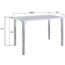 Ver imagem 3 de Mesa de Jantar Retangular 4 Lugares Multimóveis CR50269 Cromado/Branco