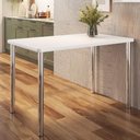 Ver imagem 2 de Mesa de Jantar Retangular 4 Lugares Multimóveis CR50269 Cromado/Branco
