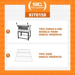 KIT - Forno Gás Industrial Roma Inox FIRI90 + Grade Extra - Venâncio - 2