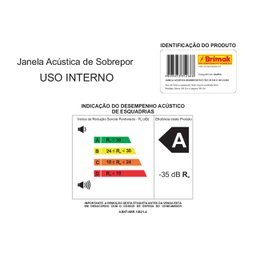 Janela de PVC Acustica Sobrepor 100x100cm com 2 Folhas e Vidro Laminado ITEC Brimak - 4