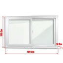 Ver imagem 3 de Janela de PVC Acustica Sobrepor 100x100cm com 2 Folhas e Vidro Laminado Itec Brimak Branco