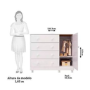 Ver imagem 4 de Kit Berço com Cômoda Peroba Elô Branco Quarto Infantil