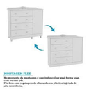 Ver imagem 3 de Kit Berço com Cômoda Peroba Elô Branco Quarto Infantil