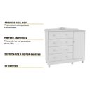 Ver imagem 2 de Kit Berço com Cômoda Peroba Elô Branco Quarto Infantil