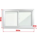 Ver imagem 5 de Janela de PVC Acustica Sobrepor 100x150cm com 2 Folhas e Vidro Laminado ITEC Brimak