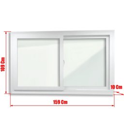 Janela de PVC Acustica Sobrepor 100x150cm com 2 Folhas e Vidro Laminado ITEC Brimak - 5