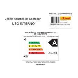 Janela de PVC Acustica Sobrepor 100x150cm com 2 Folhas e Vidro Laminado ITEC Brimak - 6
