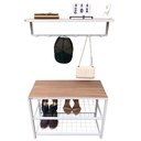 Ver imagem 2 de Kit Sapateira Sd 3501 Branca + Cabideiro 3505 Branco