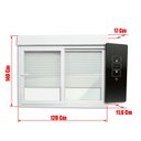 Ver imagem 7 de Janela de PVC Integrada 140x120cm 2 Folhas com Vidro Liso e Cremonna com Controle Remoto Itec Brimak