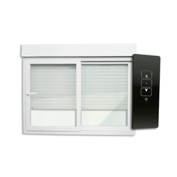 Janela de PVC Integrada 140x120cm 2 Folhas com Vidro Liso e Cremonna com Controle Remoto ITEC Brimak - 6