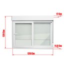 Ver imagem 7 de Janela de PVC Integrada 120x120cm 2 Folhas com Vidro Liso e Cremona ITEC Brimak