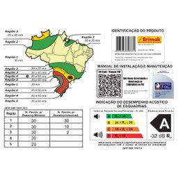 Janela de PVC Integrada 120x120cm 2 Folhas com Vidro Liso e Cremona ITEC Brimak - 8