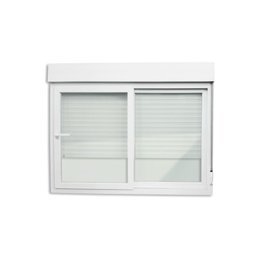 Janela de PVC Integrada 120x120cm 2 Folhas com Vidro Liso e Cremona ITEC Brimak - 6