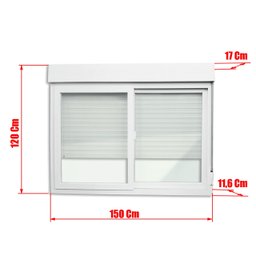 Janela de PVC Integrada 120x150cm 2 Folhas com Vidro Liso ITEC Brimak - 7