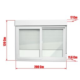 Janela de PVC Persiana Integrada 120x200cm 2 Folhas Vidro Liso Branco Itec Brimak - 7 Janela de PVC Persiana Integrada 120x200cm 2 Folhas Vidro Liso Branco Itec Brimak - 7
