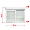 Janela de PVC Integrada 140x120cm 2 Folhas com Vidro Liso e Cremona ITEC Brimak - 7