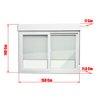 Janela de PVC Integrada 140x150cm 2 Folhas com Vidro Liso ITEC Brimak - 7