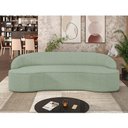 Ver imagem 2 de Sofá 4 Lugares Curvo Sala de Estar Living Lótus D02 Linho Verde 230 cm D-477 - Lyam Decor