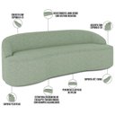 Ver imagem 4 de Sofá 4 Lugares Curvo Sala de Estar Living Lótus D02 Linho Verde 230 cm D-477 - Lyam Decor