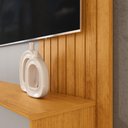 Ver imagem 5 de Painel para TV 50 Polegadas Ripado com 1 Porta e Nicho Cosmo 120cm Bali Cedro DJ Móveis