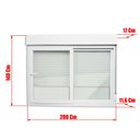 Ver imagem 3 de Janela de PVC Integrada 140x200cm 2 Folhas com Vidro Liso e Cremona ITEC Brimak