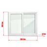 Janela de PVC 100x100cm 2 Folhas com Vidro Liso ITEC Brimak - 7