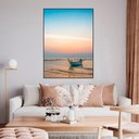 Ver imagem 1 de Quadro Canvas Barco no por do Sol 1,20x90