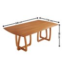Ver imagem 3 de Conjunto de Mesa Jantar Ello Tampo 240cm Barril Laminado e 8 Cadeiras Mônaco Premium Natural Âmbar/Imbuia Natural/Cinamomo Marrom