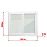 Janela de PVC 100x200cm 2 Folhas com Vidro Liso e Cremona ITEC Brimak - 7
