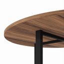 Ver imagem 5 de Mesa de Reunião Circular 120cm Pé Metálico em Nogal/Preto Linha D1200 Yescasa Marrom